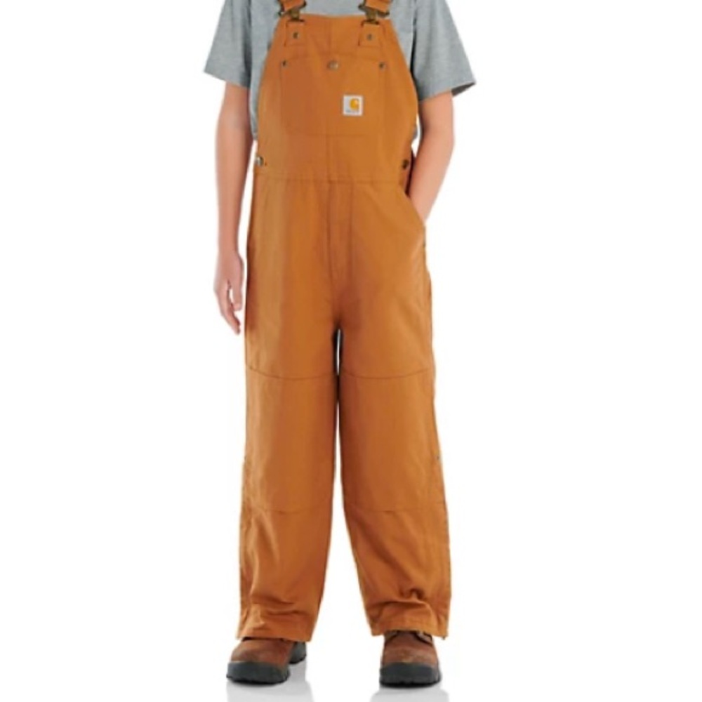 Carhartt Boys' Quilt-Lined Canvas Bib Overalls